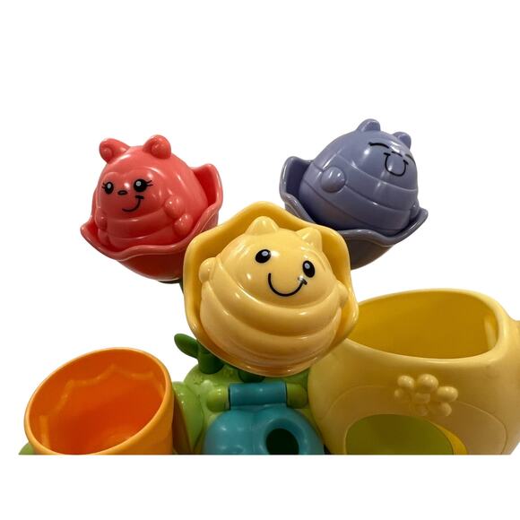 Colorful Playskool Busy Lil’ Jiggle Flower Garden Rare 2008 Toy Play Set - Picture 4 of 8